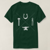 Blacksmith Farrier Hammer Anvil Gift Idee T-shirt (Design voorkant)