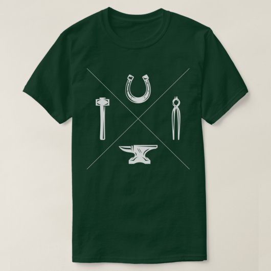 Blacksmith Farrier Hammer Anvil Gift Idee T-shirt (Design voorkant)