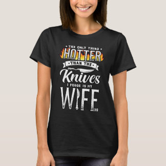 Blacksmith Fire Forged Knives Bladesmith Knife voo T-shirt