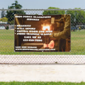 Blacksmith Forge Shop Business aanpassen Spandoek (Insitu)