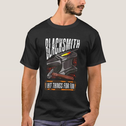 Blacksmith Forge voor Metalsmith Hit Dingen voor F T-shirt (Voorkant)