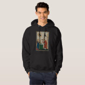 Blacksmith Forging Helmet middeleeuwse kunst Hoodie (Voorkant volledig)