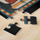 Blacksmith Forging Helmet middeleeuwse kunst Legpuzzel (Zijkant)