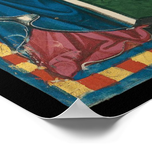 Blacksmith Forging Helmet middeleeuwse kunst Poster (Hoek)