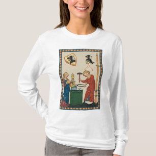 Blacksmith Forging Helmet middeleeuwse kunst T-shirt