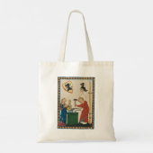 Blacksmith Forging Helmet middeleeuwse kunst Tote Bag (Achterkant)