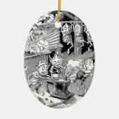 Blacksmith Gnome bij Forge Keramisch Ornament (Voorkant)