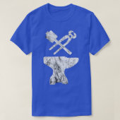 Blacksmith Hammer Sl Forge Bladesmith Tangen T T-shirt (Design voorkant)