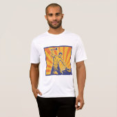 Blacksmith Hammering Retro Strongman Labor T-shirt (Voorkant volledig)