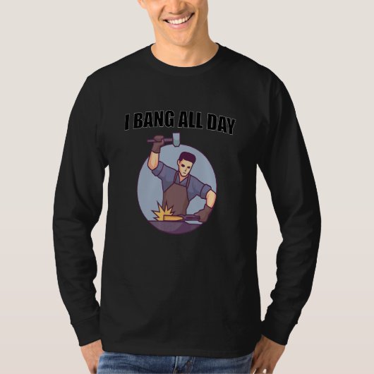 Blacksmith ik bang de hele dag t-shirt (Voorkant)