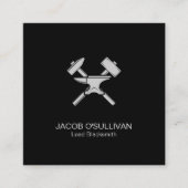 Blacksmith Iron Works Metaal Vierkante Visitekaartje (Voorkant)