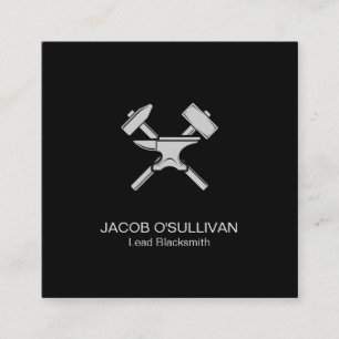 Blacksmith Iron Works Metaal Vierkante Visitekaartje