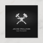 Blacksmith Iron Works Metaal Vierkante Visitekaartje (Voorkant)