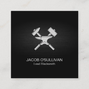 Blacksmith Iron Works Metaal Vierkante Visitekaartje