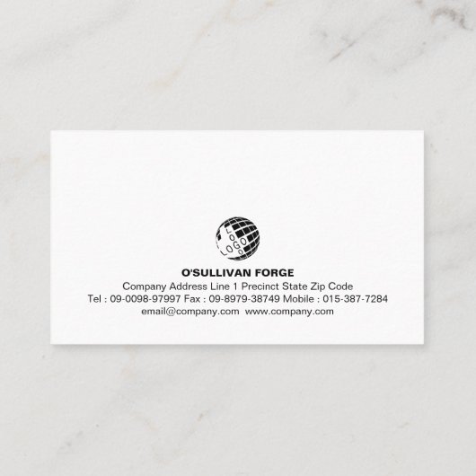 Blacksmith Iron Works Metaal Visitekaartje (Achterkant)