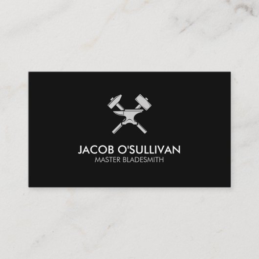 Blacksmith Iron Works Metaal Visitekaartje (Voorkant)
