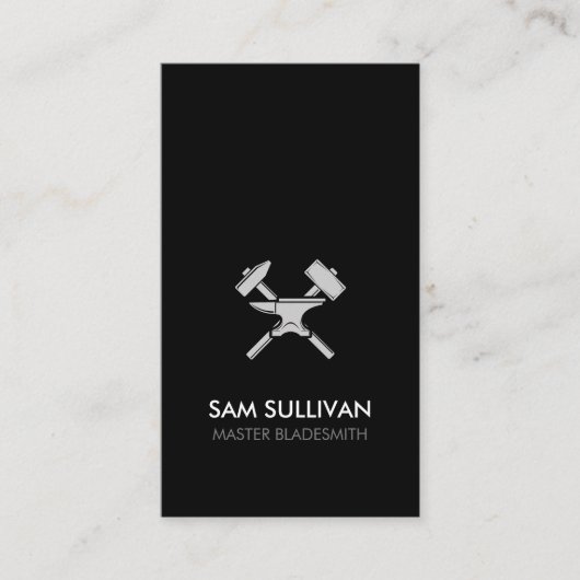 Blacksmith Iron Works Metaal Visitekaartje (Voorkant)
