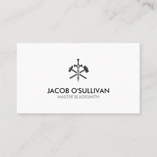 Blacksmith Iron Works Metaal Visitekaartje (Voorkant)