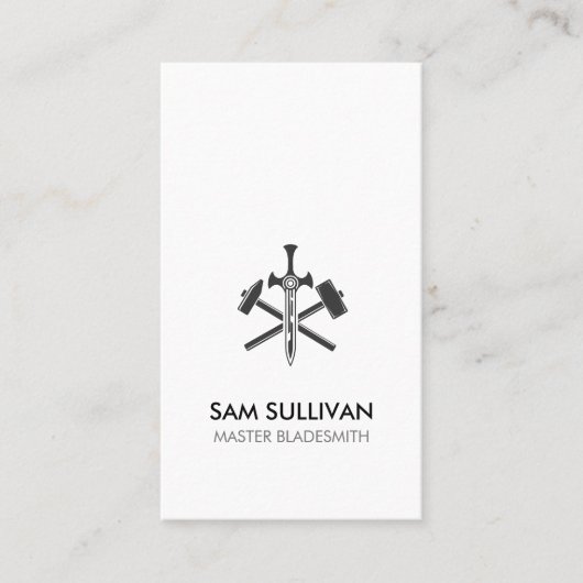 Blacksmith Iron Works Metaal Visitekaartje (Voorkant)