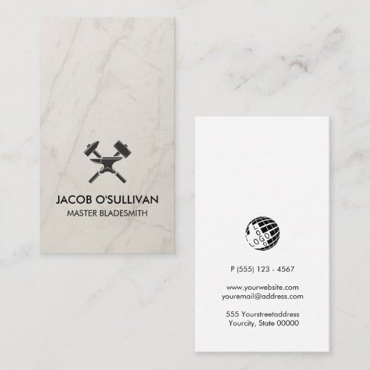 Blacksmith Iron Works Metal  Visitekaartje (Voorkant / Achterkant)