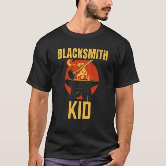 Blacksmith Kid Blacksmithing Job T-shirt (Voorkant)