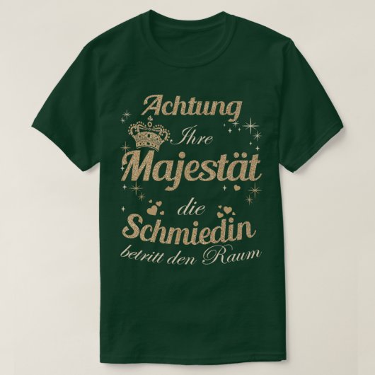 Blacksmith Lady, Majesteit Dames Artisan Blacksmit T-shirt (Design voorkant)
