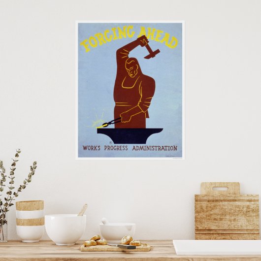 Blacksmith, met 1940 WPA Poster (Keuken)