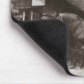 Blacksmith met een paard muismat (Hoek)