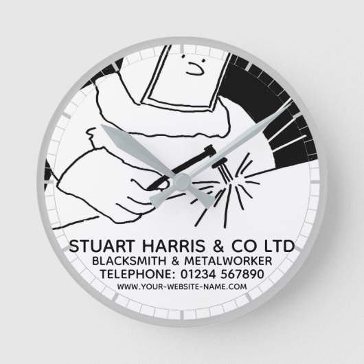 Blacksmith & Metalarbeider Ronde Klok (Voorkant)