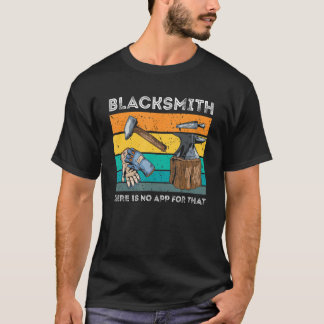 Blacksmith No App voor die Retro Forge Tools Metal T-shirt