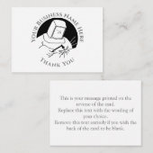 Blacksmith of Metalarbeider Hartelijk dank Notitiekaartje (Voorkant / Achterkant)