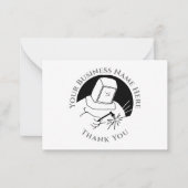 Blacksmith of Metalarbeider Hartelijk dank Notitiekaartje (Voorkant)