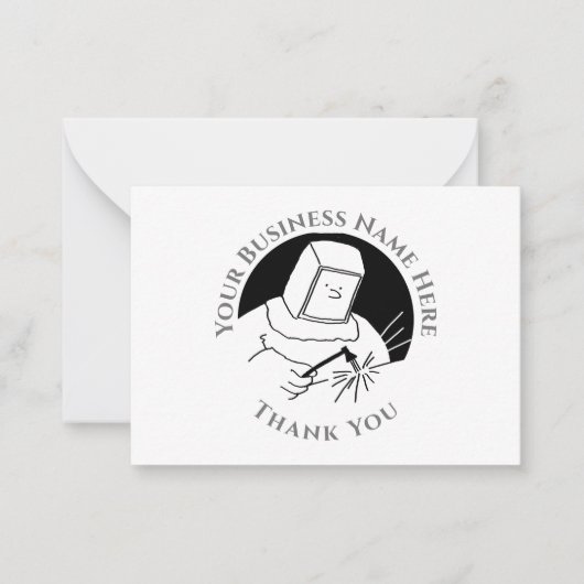 Blacksmith of Metalarbeider Hartelijk dank Notitiekaartje (Voorkant)