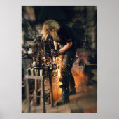 Blacksmith op het werk poster (Voorkant)