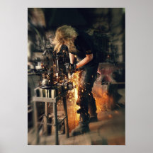 Blacksmith op het werk