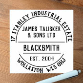 Blacksmith Rubber Stamp Rubberstempel