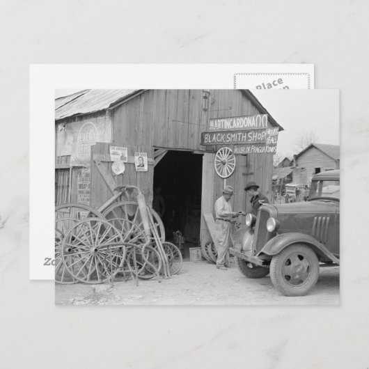 Blacksmith Shop, 1939 Briefkaart (Voorkant / Achterkant)
