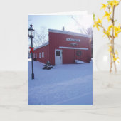 “Blacksmith Shop” Kerstkaart Kaart (Gele Bloem)