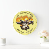 Blacksmith Shop met aambeeld en hamer in brand Grote Klok (Huis)