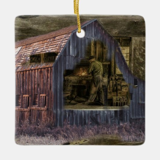  Blacksmith Shop Welder Keramisch Ornament (Voorkant)