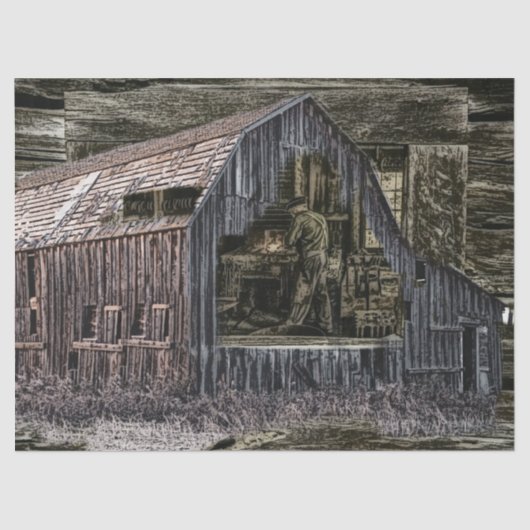  Blacksmith Shop Welder Tissuepapier (Voorkant)