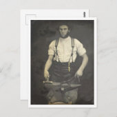 Blacksmith Smeden een Hoefijzer Foto Briefkaart (Voorkant / Achterkant)