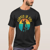 Blacksmith smeed in Fire Retro vervormd T-shirt (Voorkant)