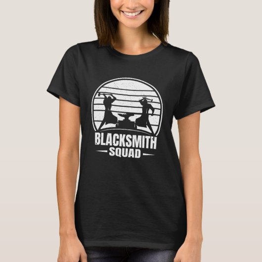 Blacksmith Squad Forge Anvil Blacksmithing T-shirt (Voorkant)