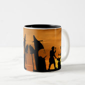 Blacksmith Sunset. Tweekleurige Koffiemok (Voorkant rechts)