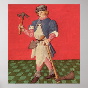 Blacksmith uit Le Livre des Echecs Moralizes Poster