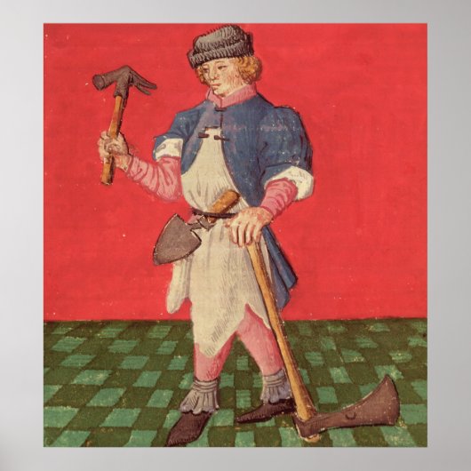 Blacksmith uit Le Livre des Echecs Moralizes Poster (Voorkant)