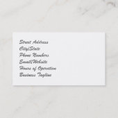 Blacksmith Visitekaartje (Achterkant)