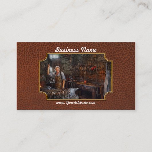 Blacksmith - Werken met het forge Visitekaartje (Voorkant)