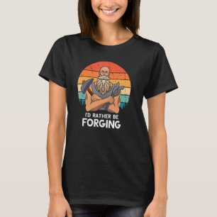 Blacksmith Worker Retro Ik zou liever Blacksmith z T-shirt